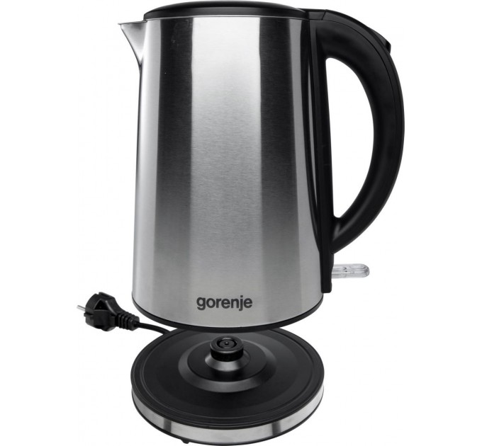 Электрочайник Gorenje, 1,5л, двойные стенки, Strix контроль, нерж.