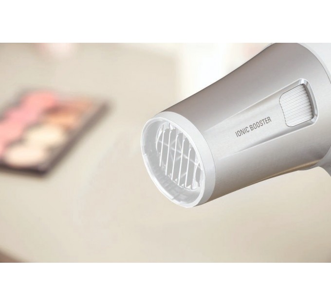 Фен Rowenta Powerline, 2400Вт, режимов-3, дифузор, иониз-я, хол. обдув, бело-серый