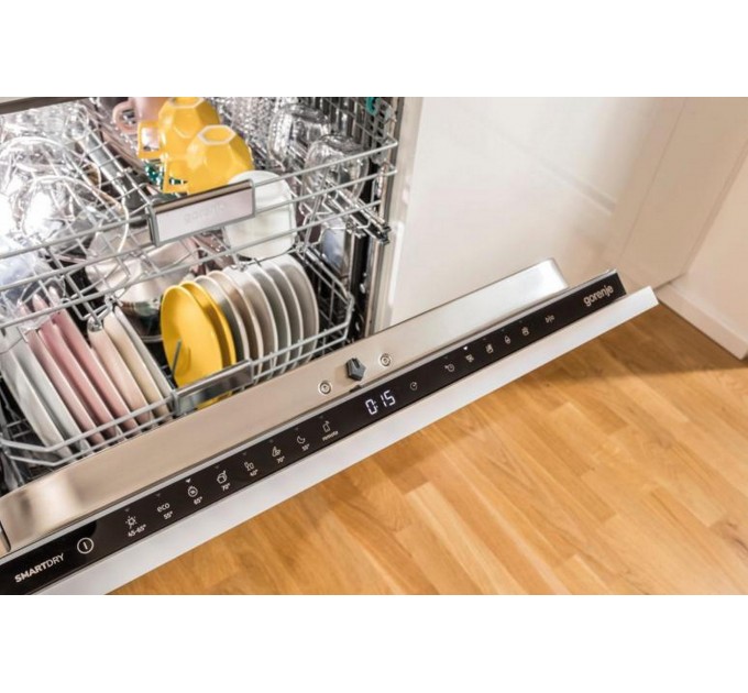 Посудомоечная машина Gorenje, 16компл., A+++, 60см, дисплей, 3 корзины, AquaStop, серый