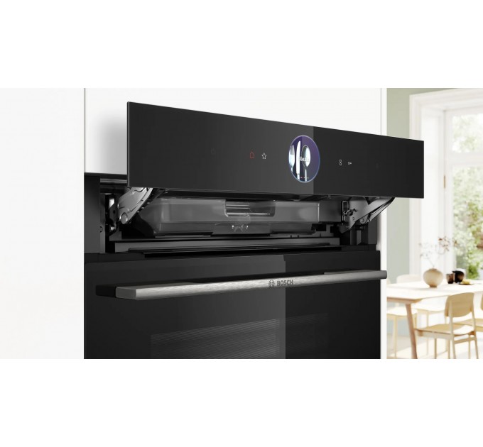 Духова шафа Bosch електрична, 71л, A+, дисплей, конвекція, пара, чорний