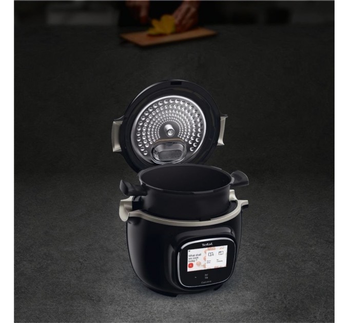 Мультиварка-скороварка Tefal Cook4me Touch, 1600Вт, чаша-6л, сенсорне керув., 13 програм, метал/пластик, чорний