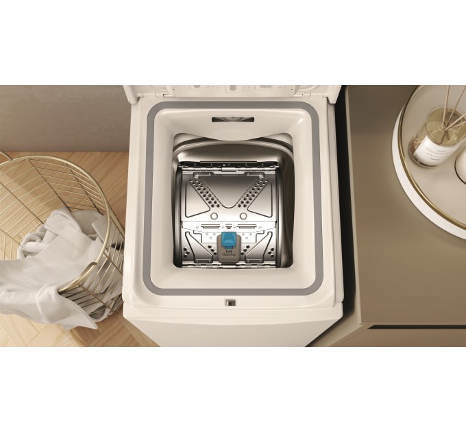 Стиральная машина Whirlpool вертикальная, 6кг, 1200, A+++, 60см, дисплей, инвертор, белый