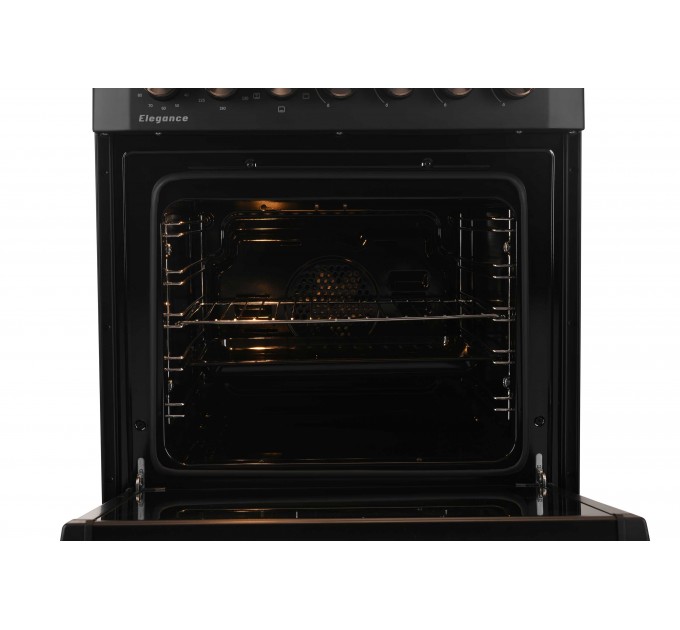 Плита ARDESTO комби Elegance, 66л, 60x60см, конвекция, чугун, подсветка, форсунки LPG (подключение газового баллона), черный