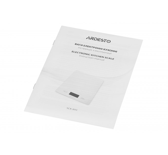 Весы ARDESTO кухонные Pasta, 5кг, AAAx2 в компл, стекло, многоцветный