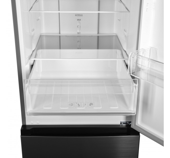 Холодильник ARDESTO с нижн. мороз., 195x60х67, холод.отд.-245л, мороз.отд.-97л, 2дв., А+, NF, диспл внешн., зона св-ти, нерж