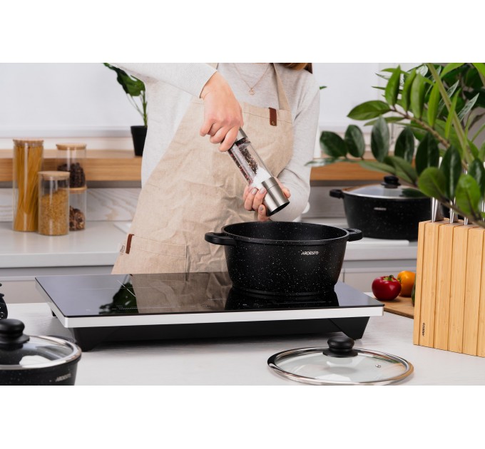 Плитка настольная ARDESTO индукционная, конф. - 2 на 1.3кВт и 1.8кВт горизонт., управл. - сенсорное, таймер, boost, черный