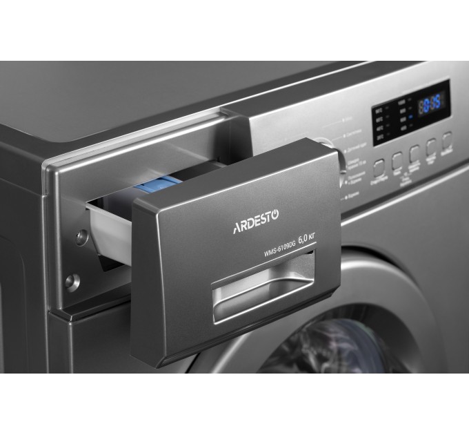 Стиральная машина ARDESTO фронтальная, 6кг, 1000, А++, 44см, дисплей, серый