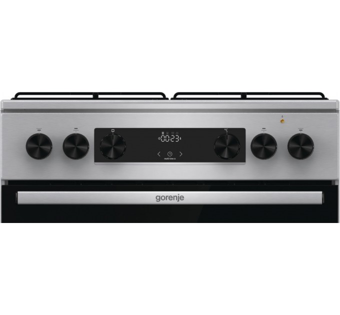 Плита Gorenje комби, 71л, 60x60см, дисплей, эмалированные реш, программатор IconLed,нерж