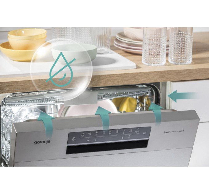 Посудомоечная машина Gorenje, 16компл., A+++, 60см, дисплей, 3 корзины, AquaStop, серый