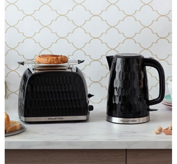Електрочайник Russell Hobbs Honeycomb 1.7л, пластик, чорний