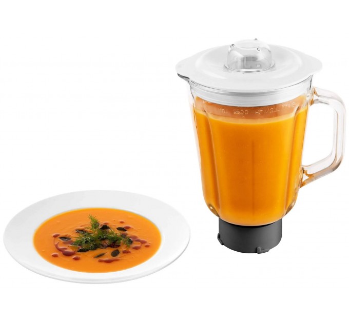 Кухонная машина Sencor 1000Вт, чаша-металл, корпус-пластик, насадок-15, белый