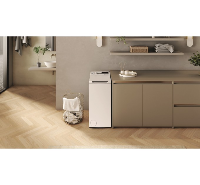 Стиральная машина Whirlpool вертикальная, 6кг, 1200, A+++, 60см, дисплей, инвертор, белый