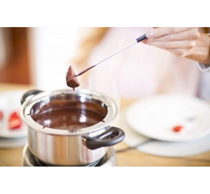 Електричне фондю Russell Hobbs Fiesta, ємність 2л, 1200Вт, 6 виделок в комплекті, нерж. сталь, сірий