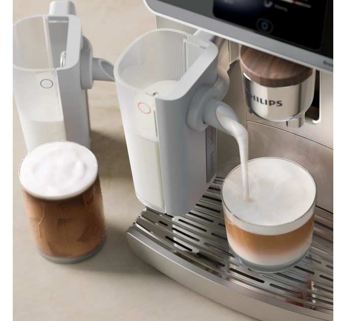 Кофемашина Philips Series 8000 Cafe Aromis, 1.9л, зерно+мол., автомат.капуч, дисплей, авторецептов -54, серебристый