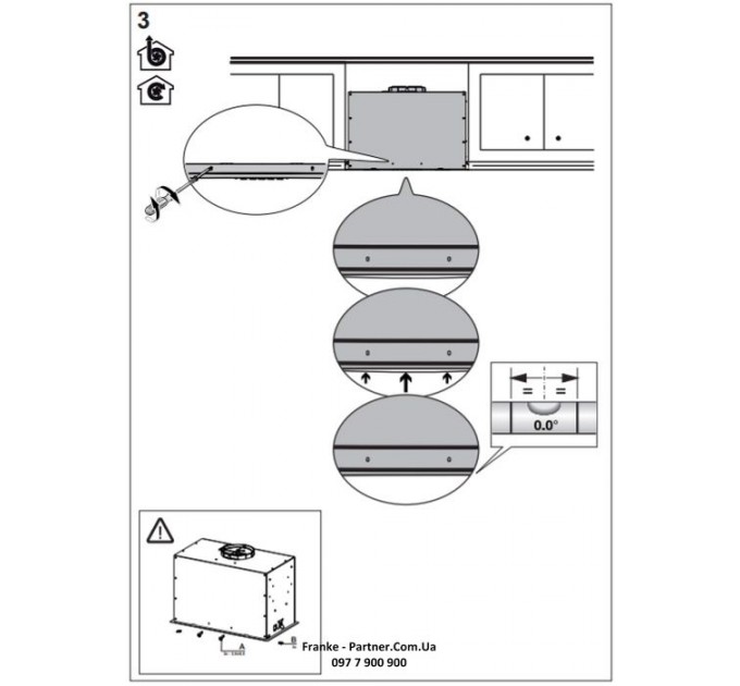 Витяжка Franke вбудовувана 70см, 1120м.куб/год, Box Flush Evo FBFE XS A70, нерж