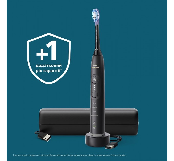 Щітка зубна електр. Philips, Sonicare 7100 Series, 62т. колив/хв, насадок-1, футляр, чорний