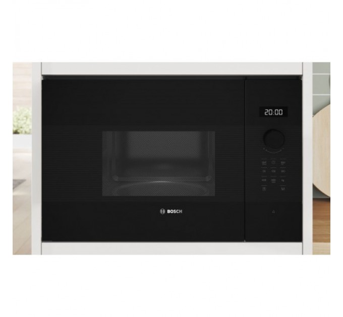 Микроволновая печь Bosch встраиваемая, 20л, электронное управление, 800Вт, дисплей, черный