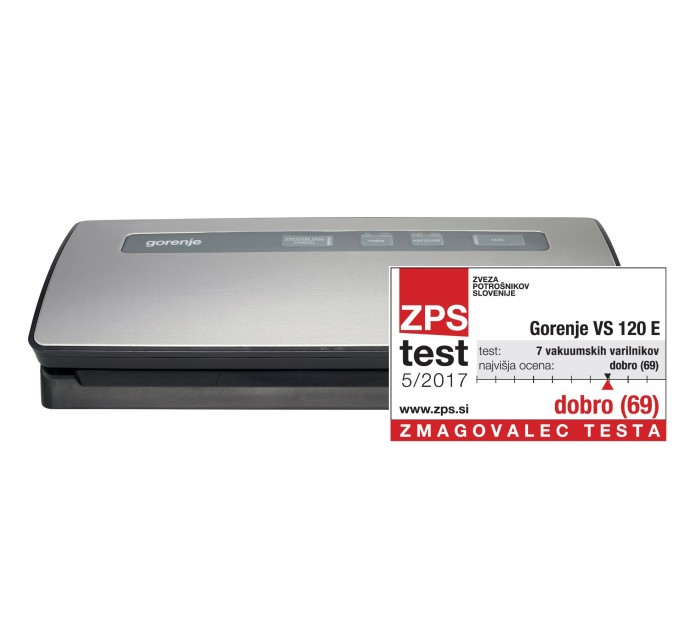 Вакуумный упаковщик GORENJE, электронное управление, 120 Вт., ф-ция запаивания и вакуумиров