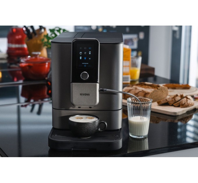 Кофемашина Nivona NIVO, 1.8л, зерно+мол., автомат.капуч, дисплей, авторецептов -8, серый