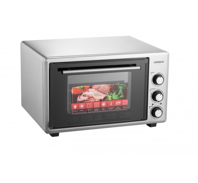 Піч електрична ARDESTO, 40л, 1300Вт, механіч., конвекція, подвійне скло, сірий