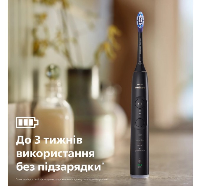 Щітка зубна електр. Philips, Sonicare 7100 Series, 62т. колив/хв, насадок-1, футляр, чорний