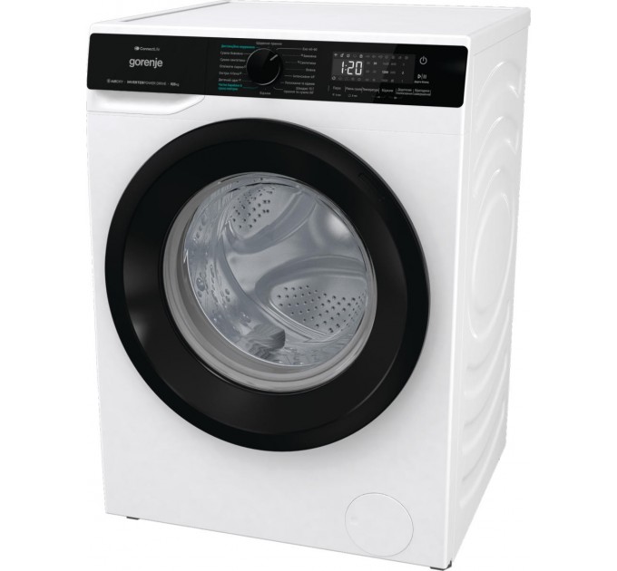 Прально-сушильна машина Gorenje фронтальна, 8(5)кг, 1400, A+, 51см, дисплей, інвертор, Wi-Fi, білий