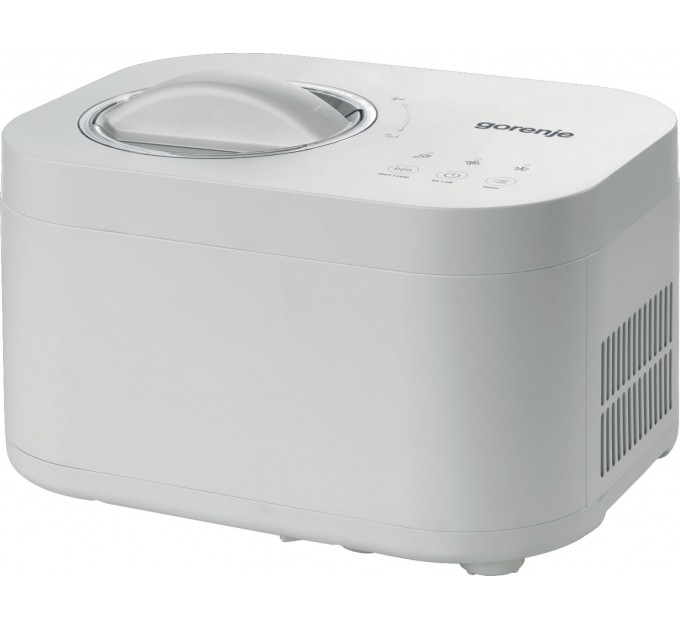 Мороженица Gorenje 100Вт, чаша-1л, время приготовл.-30мин, пластик, бело-серый