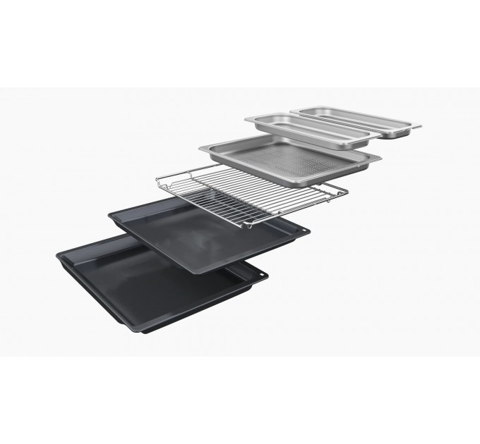 Духова шафа Bosch електрична, 71л, A+, дисплей, конвекція, пара, чорний