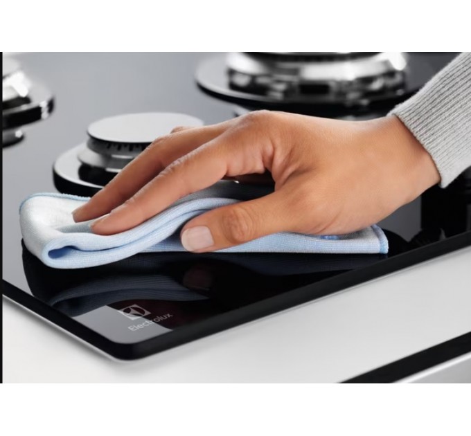 Варочная поверхность Electrolux газ на стекле, 60см, чугун, черный