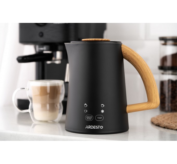 Вспениватель-подогреватель ARDESTO 500Вт, емкость резервуара-500мл, LED-дисплей, черный