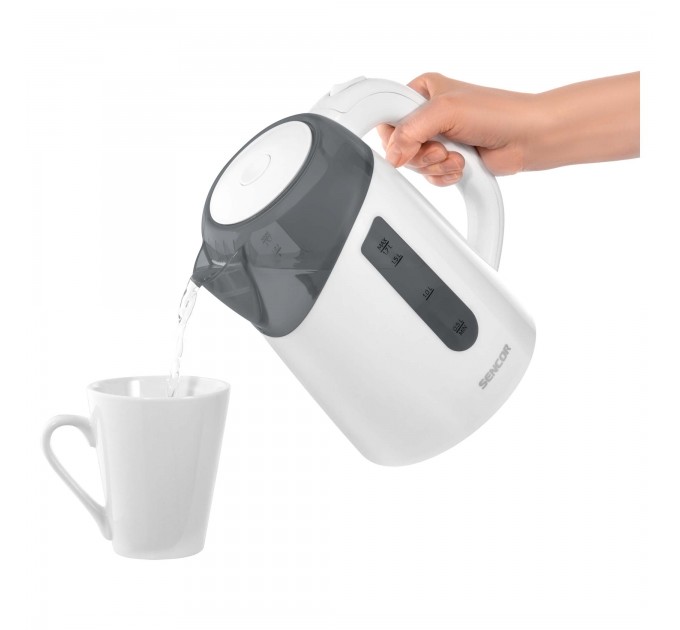 Електрочайник Sencor 1.7л, Strix, пластик, білий