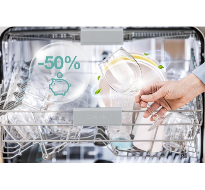 Посудомоечная машина Gorenje, 16компл., A+++, 60см, дисплей, 3 корзины, AquaStop, серый