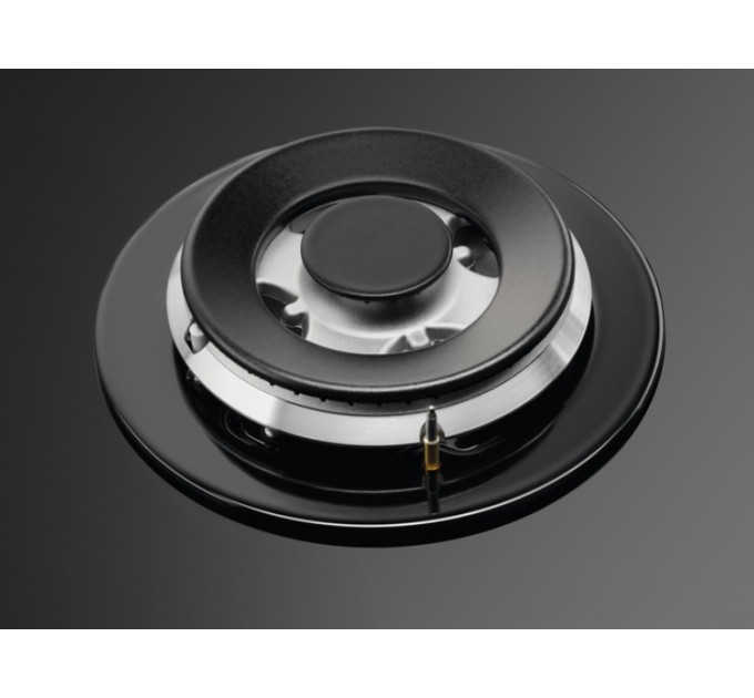 Варочная поверхность Electrolux газ на стекле, 60см, чугун, черный