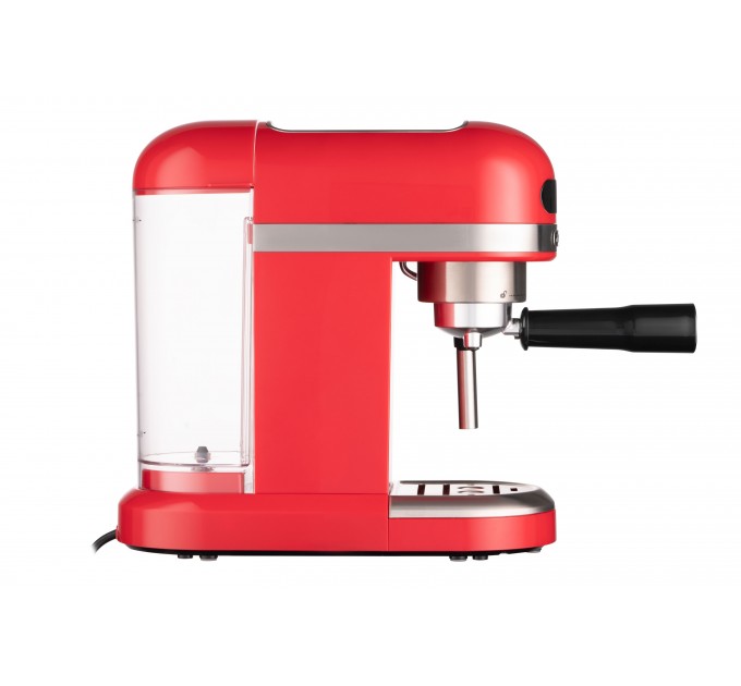 Кавоварка ARDESTO ріжкова 1.4л, мелена, ручний капучинатор, підігрів чашок, червоний