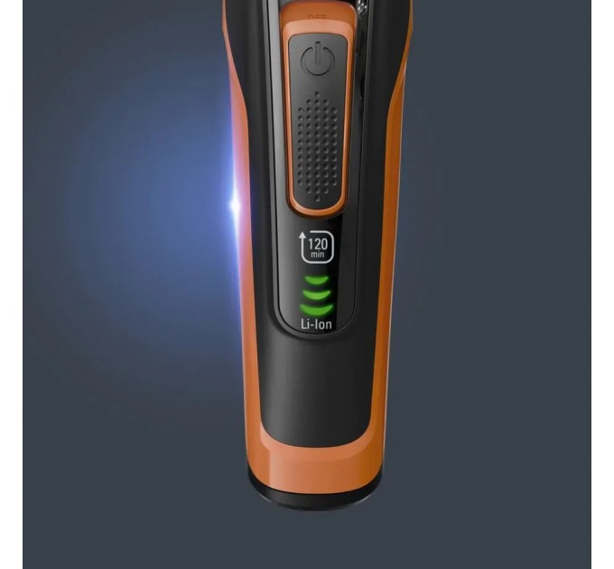 Машинка для стрижки Rowenta Sport Collection, акум., роторный мотор, насадок-2, кейс, сталь, черно-оранжевый