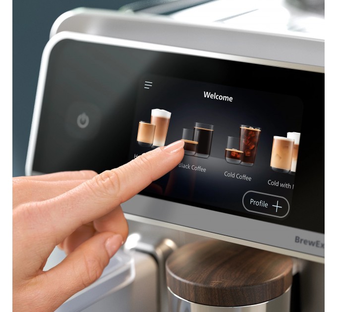 Кофемашина Philips Series 8000 Cafe Aromis, 1.9л, зерно+мол., автомат.капуч, дисплей, авторецептов -54, серебристый