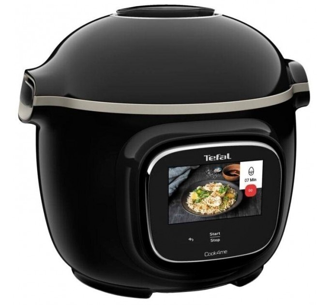 Мультиварка-скороварка Tefal Cook4me Touch, 1600Вт, чаша-6л, сенсорне керув., 13 програм, метал/пластик, чорний