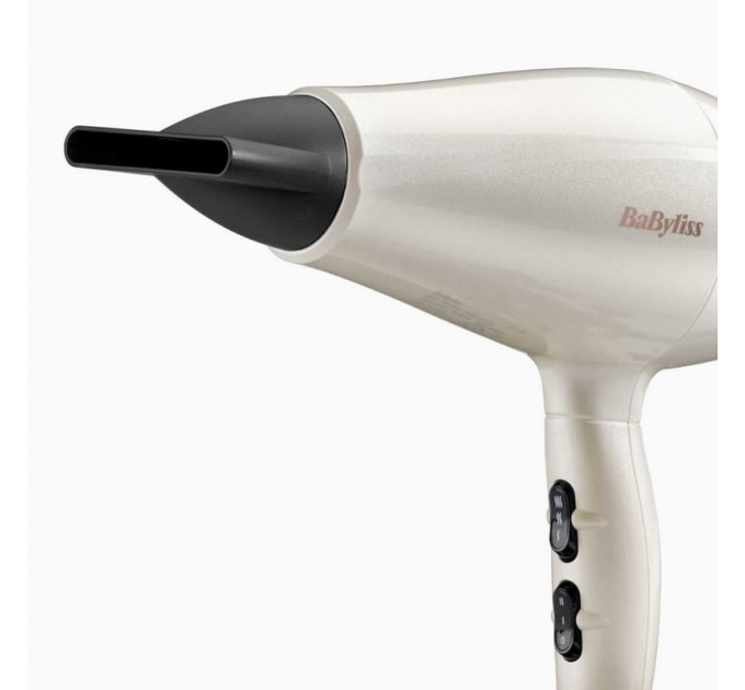 Фен Babyliss Stardust Shimmer, 2000Вт, 3 режими, іонізація, хол. обдув, 1 насадка, білий
