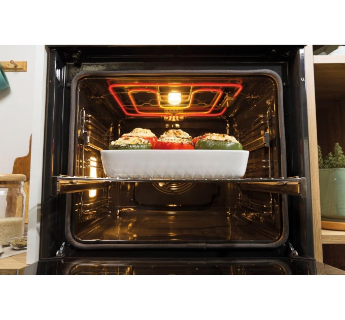 Духова шафа Gorenje електрична, 77л, A+, пара, дисплей, 300 °C, Wi-Fi, чорний