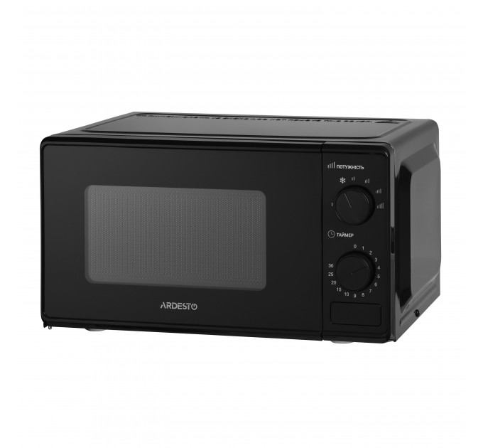 Мікрохвильова піч ARDESTO, 20л, мех.управл., 700Вт, відкр.кнопкою, чорний