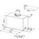 Витяжка Franke вбудовувана 70см, 1120м.куб/год, Box Flush Evo FBFE XS A70, нерж