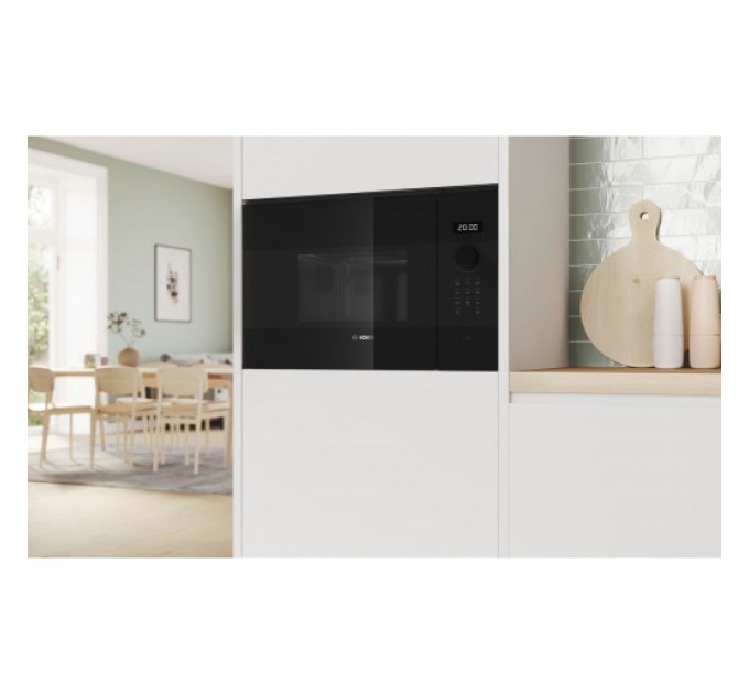 Микроволновая печь Bosch встраиваемая, 20л, электронное управление, 800Вт, дисплей, черный