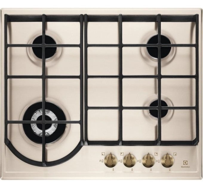 Варильна поверхня Electrolux газова Rococo, 60см, чавун, шампань