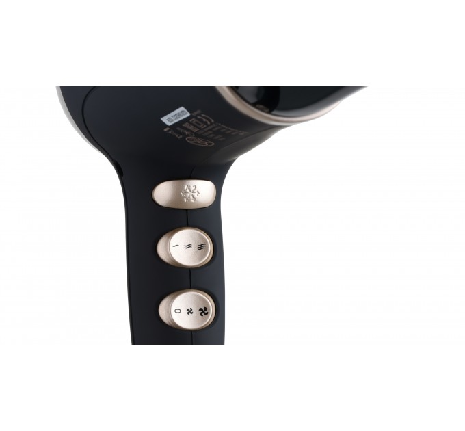 Фен ARDESTO Gemini HD-522, 1800-2200Вт, 2 швидкості, 3 темпер. режими , функція Cool Shot, чорний