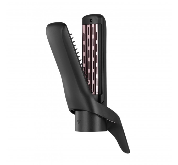 Фен-щітка ARDESTO Brush Pink Touch, 1200Вт, 2 швидкості, 2 темп. режими, LED-дисплей, функція іонізації , 4 насадки, сірий+ рожевий