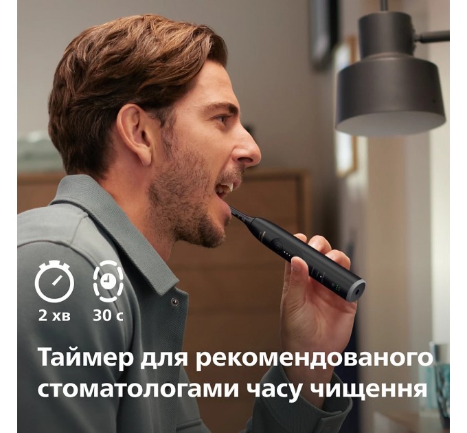 Щітка зубна електр. Philips, Sonicare 7100 Series, 62т. колив/хв, насадок-1, футляр, чорний