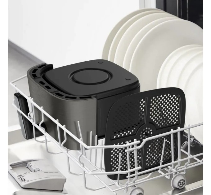 Мультипіч Tefal Easy Fry Silence, 1670Вт, чаша-5л, сенсорне керув., 10 програм, пластик, темно сірий-чорний