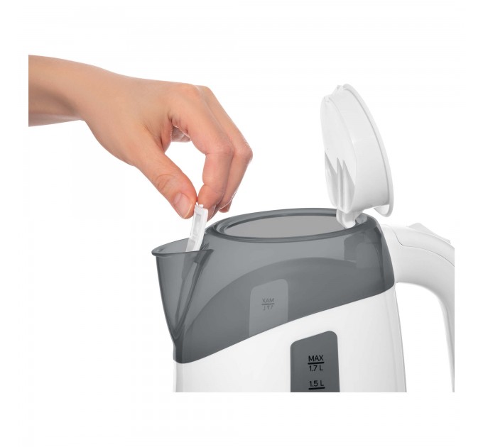 Електрочайник Sencor 1.7л, Strix, пластик, білий