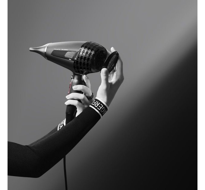 Фен Rowenta x Karl Lagerfeld K/Pro Stylist, 2200Вт, 3 режими, іоніз-я, дифузор, 2 концентратора, хол. обдув, чорний