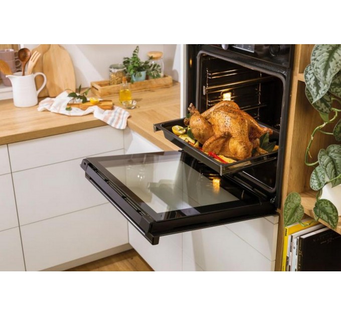Духовой шкаф Gorenje электрический, 77л, A+, пар, дисплей, приготовление на разных уровнях, нерж